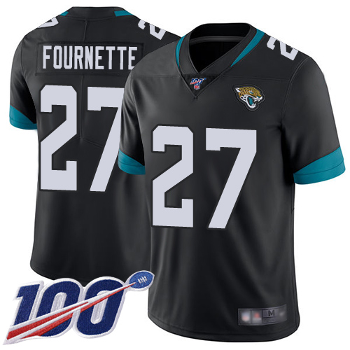 Jacksonville Jaguars #27 Leonard Fournette Black Team Color Youth Stitched NFL 100th Season Vapor Limited Jersey